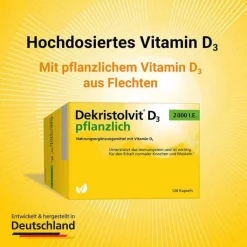 Dekristolvit D3 2000 I.E. pflanzlich Kapseln, 120 St