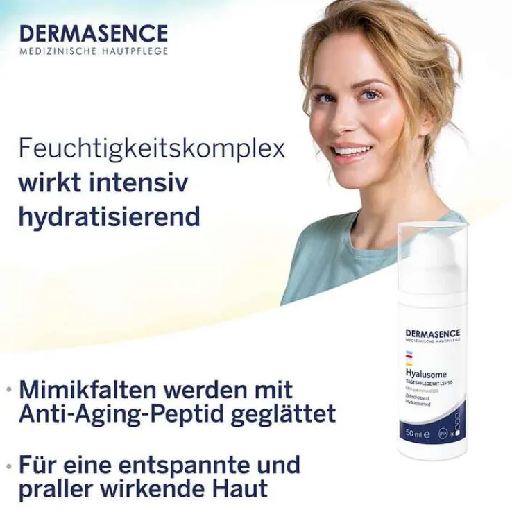 Dermasence Hyalusome Tagespflege mit LSF 50 Emuls., 50 ml