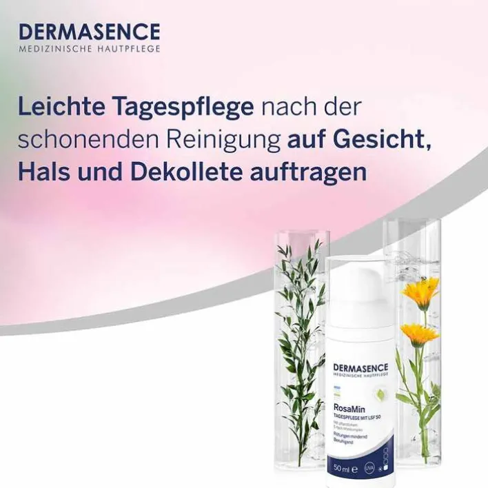 Dermasence Rosamin Tagespflege LSF 50 Emulsion, 50 ml> Lsf 50+|Gesicht