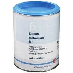 DHU Schüßler-Salze DHU Schüßler-Salz Nr. 6 Kalium sulfuricum D3 Tabletten, 1000 St> D 3|Salze 1-12