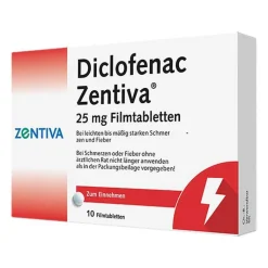 Diclofenac Zentiva 25 mg Filmtabletten, 10 St