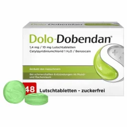 Dobendan Dolo-® 1,4 mg / 10 mg Lutschtabletten, 48 St> Halsschmerztabletten