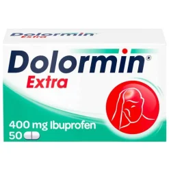 Dolormin ® Extra mit 400 mg Ibuprofen bei Schmerzen, 50 St> Regelschmerzen Tabletten|Kopfschmerztabletten