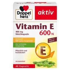 Doppelherz ® aktiv Vitamin E 600 N Weichkapseln, 40 St> Vitamin E (Tocopherol)