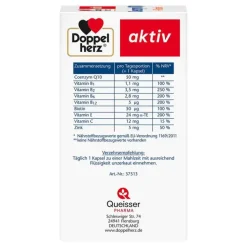 Doppelherz Coenzym Q10 + B Vitamine Kapseln, 90 St> Coenzym Q10