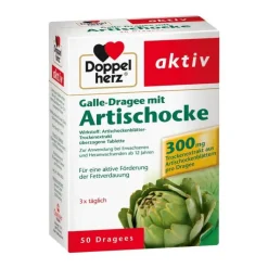 Doppelherz Galle-Dragee mit Artischocke, 50 St