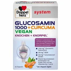 Doppelherz Glucosamin 1000 + Curcuma vegan syst.Kapseln , 60 St> Glucosamin-Chondroitin