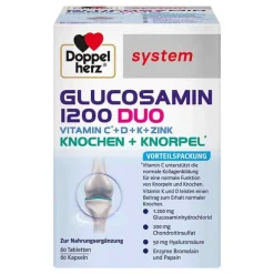 Doppelherz Glucosamin 1200 Duo system Kombipackung, 120 St> Glucosamin-Chondroitin
