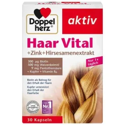 Doppelherz Haar Vital+Zink+Hirseextrakt Kapseln, 30 St> Mikronährstoffe