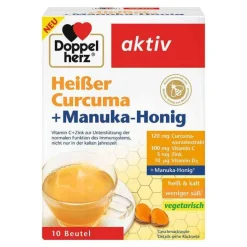 Doppelherz heißer Curcuma + Manuka-Honig Granulat, 10 St