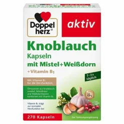 Doppelherz Knoblauch Kapseln mit Mistel + Weißdorn + Vitamin B1, 270 St> Knoblauch