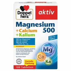 Doppelherz Magnesium 500 + Calcium + Kalium Tabletten, 100 St> Magnesium|Kalium