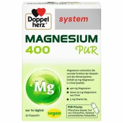 Doppelherz Magnesium 400 Pur system Kapseln, 30 St> Magnesium