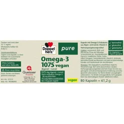 Doppelherz Omega-3 1075 vegan pure Kapseln, 80 St><noscript><img width=
