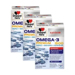 Doppelherz Omega-3 Premium 1500 system Kapseln, 3x120 St