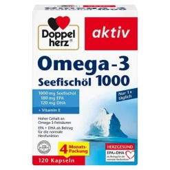 Doppelherz Omega-3 Seefischöl 1000 Kapseln, 120 St