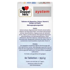 Doppelherz system Magnesium+Calcium+Kupfer und Mangan Tabletten, 60 St