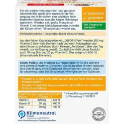 Doppelherz Vitamin C 500 + Zink + D3 Depot Direct Pel., 40 St> Zink|Vitamin D (Colecalciferol)