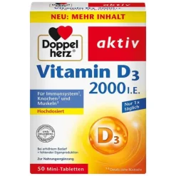 Doppelherz Vitamin D3 2000 I.E. Tabletten, 50 St> Vitamin D (Colecalciferol)