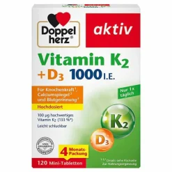 Doppelherz Vitamin K2 + D3 1000 I.E. Tabletten, 120 St