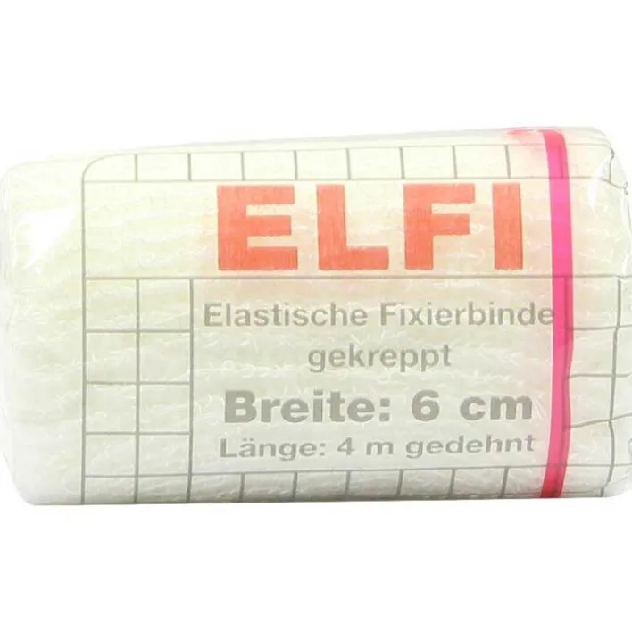 Draco elfi elastisch Fixierbinde 6cmx4m gekreppt cello, 1 St> Haft- & Fixierbinden|Binden & Verbände