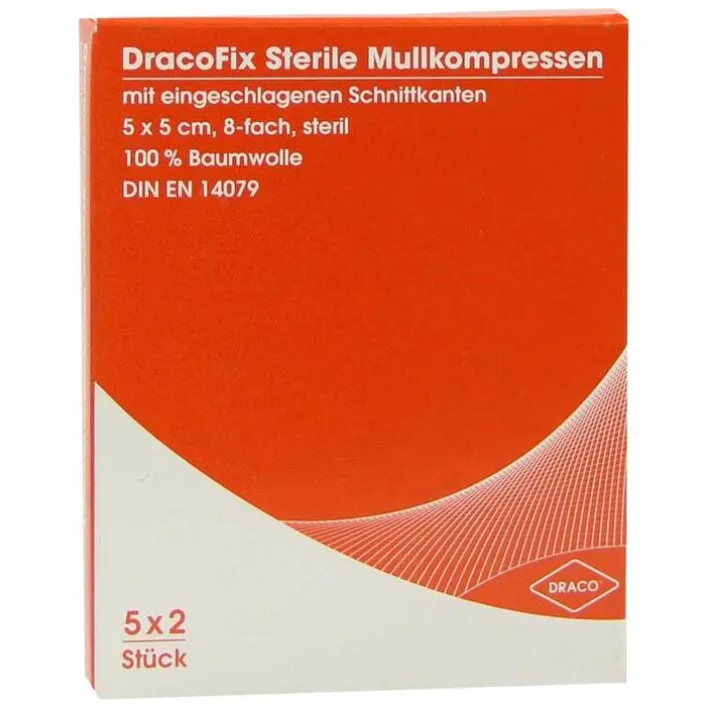 Draco fix Peel Kompressen ste, 5X2 St> Sterile Kompressen