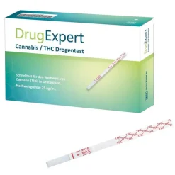 DrugExpert Cannabis / THC Drogentest 25 ng/ml Teststreifen, 1 St
