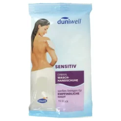 Duniwell Einmal Waschhandschuhe sensitiv, 15 St