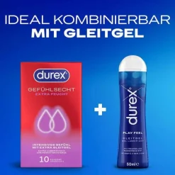 Durex Gefühlsecht extra feucht Kondome, 10 St