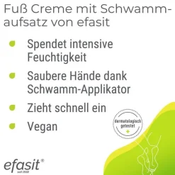 Efasit Fuß Creme mit Schwammaufsatz, 75 ml