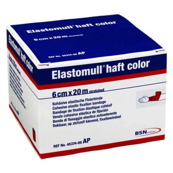 Elastomull haft color 20mx6c, 1 St> Haft- & Fixierbinden|Binden & Verbände