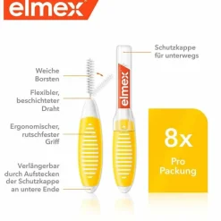 Elmex Interdentalbürsten Iso Größe 4 0,7 mm gelb, 8 St> Zwischenraumreinigung