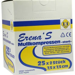 Erena Steril Mullkompresse 7,5x7, 25X2 St> Sterile Kompressen