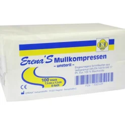 Erena Unsteril Mullkompresse 7,5, 100 St
