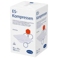 ES-Kompressen unsteril 10x10 cm 12fach, 100 St> Sterile Kompressen