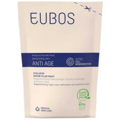 Eubos Anti-Age Hyaluron Repair Filler Night Nf.Btl, 50 ml> Trockene Haut|Nachtpflege