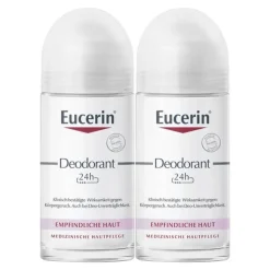 Eucerin Deodorant Empfindliche Haut 24h Roll-on , 2X50 ml