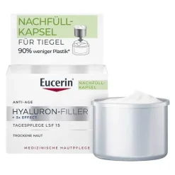 Eucerin Hyaluron-Filler Tagescreme für trockene Haut mit LSF 15, 50 ml