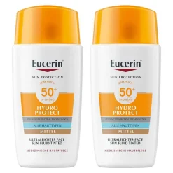 Eucerin Sun Fluid Hydro Protect Face mittel LSF50 +, 2x50 ml