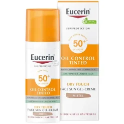 Eucerin Sun Oil Control tinted Creme LSF 50 + mitt., 50 ml