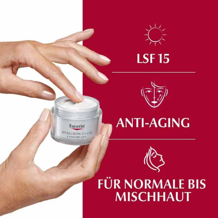 Eucerin Volume-Filler Tagescreme für normale und Mischhaut LSF 15, 50 ml