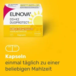 Eunova Duoprotect D3 + K2 4000 I.E. / 80 µg Kapseln, 90 St