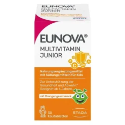 Eunova Junior Kautabletten mit Orangengeschmack, 30 St