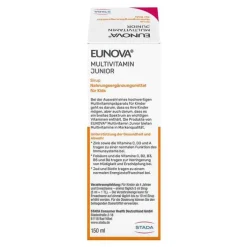 Eunova Junior Sirup mit Orangengeschmack, 150 ml>Kinder Multivitamine|Multivitamine