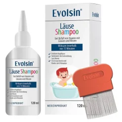 Evolsin Läuseshampoo mit Läusekamm, 120 ml> Läuseshampoo