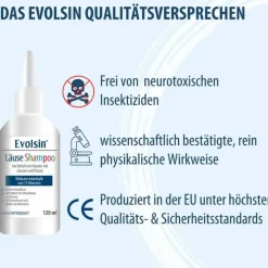 Evolsin Läuseshampoo mit Läusekamm, 120 ml><noscript><img width=