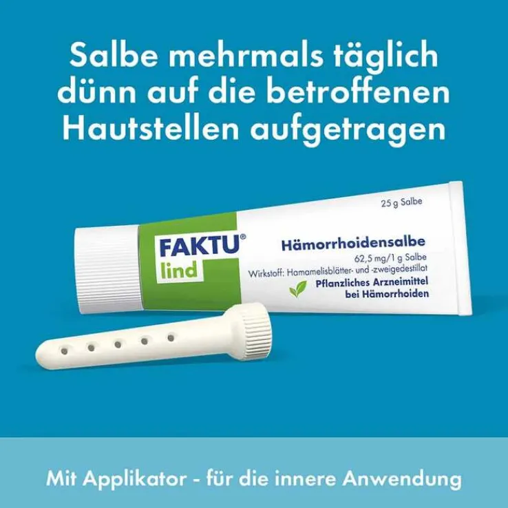 FAKTU lind Hämorrhoidensalbe mit Hamamelis, 50 g