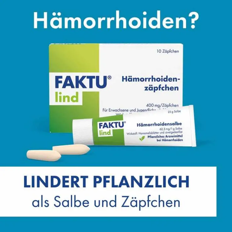 FAKTU lind Hämorrhoidensalbe mit Hamamelis, 50 g