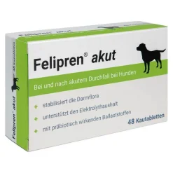 Felipren akut Kautabletten bei und nach Durchfall für Hunde, 48 St> Magen & Darm