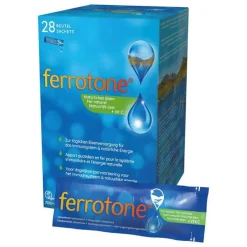 Ferrotone natürliches Eisen plus Vitamin C Apfel Beutel , 28X25 ml> Vitamin C (Ascorbinsäure)